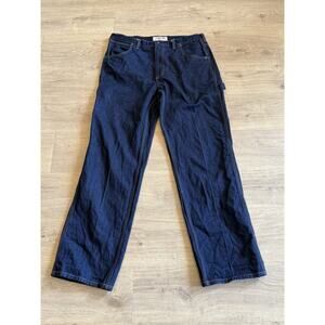 Vintage Big Mac Jeans Men's 38x36 Carpenter 100% Cotton Heavyweight Relaxed Dark